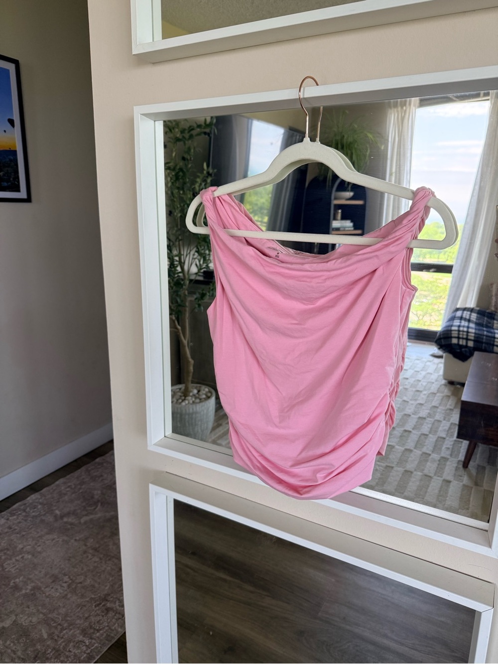 Abercrombie & Fitch Pink Draped Ruched Camisole
